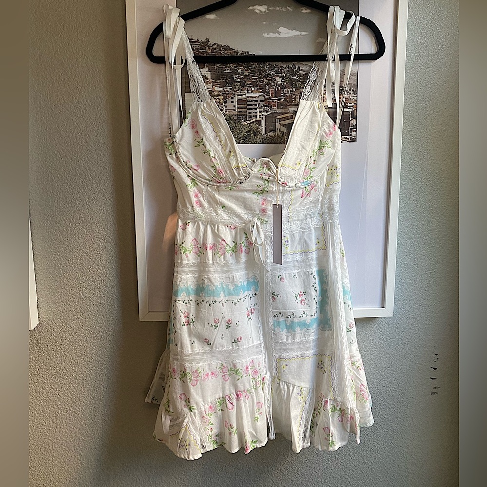 For Love & Lemons White Mini Dress Size M